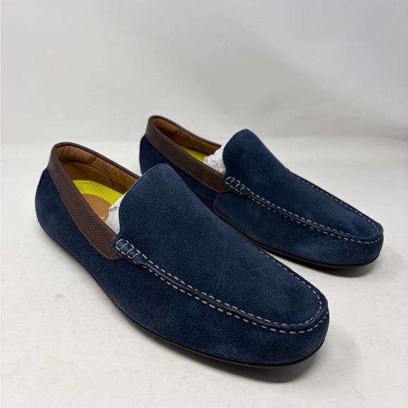 Florsheim Motor Moc Toe Venetian Driver Navy Brown Shoe Men’s 12  NEW no box main image 7